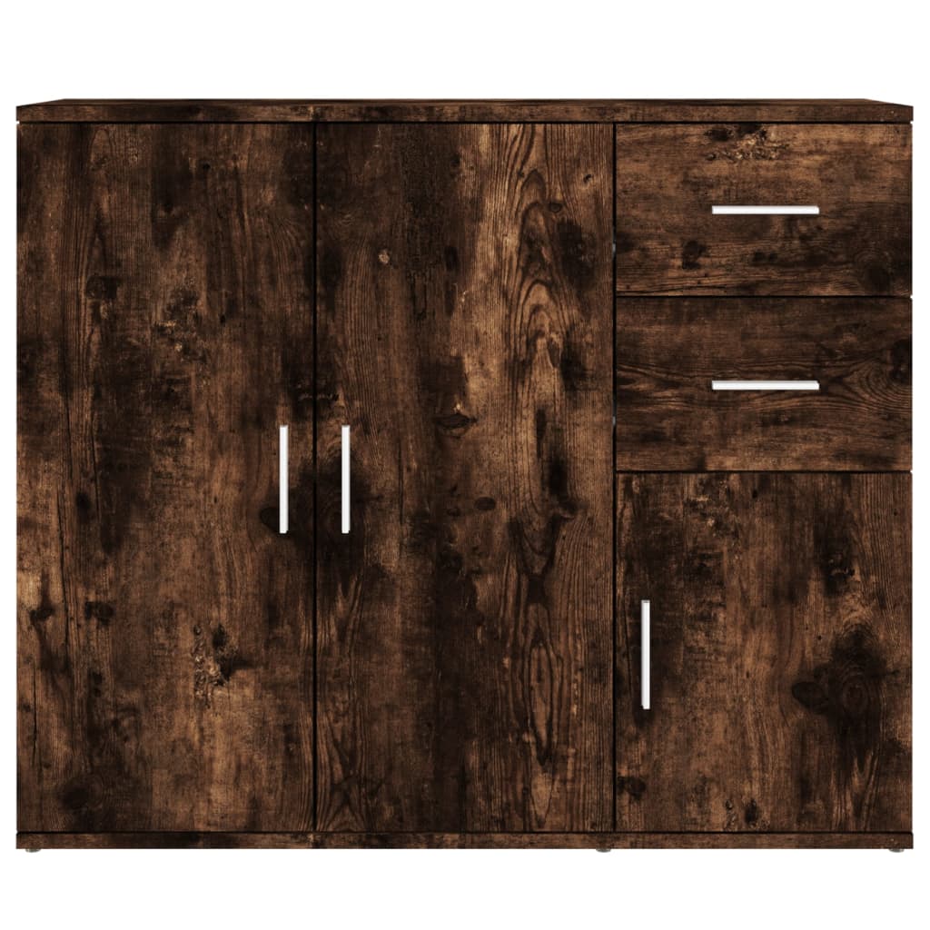 vidaXL Servantă, stejar fumuriu, 91x29,5x75 cm, lemn prelucrat