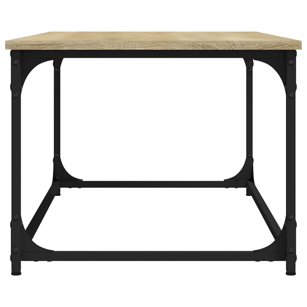 vidaXL Măsuță cafea, stejar sonoma 102x50x40 cm lemn prelucrat și fier vidaXL Măsuță cafea, stejar sonoma 102x50x40 cm lemn prelucrat și fier
