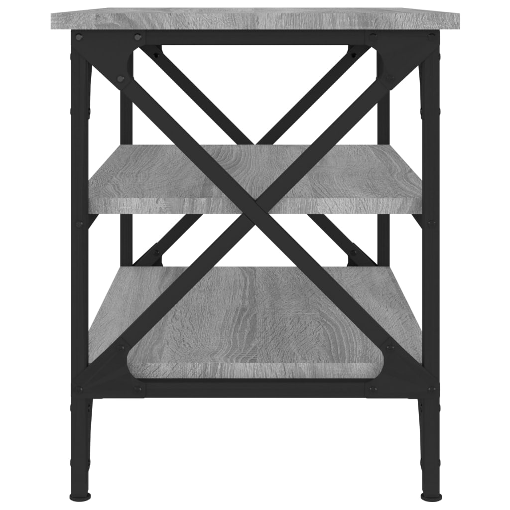 vidaXL Măsuță laterală, gri sonoma, 55x38x45 cm, lemn prelucrat