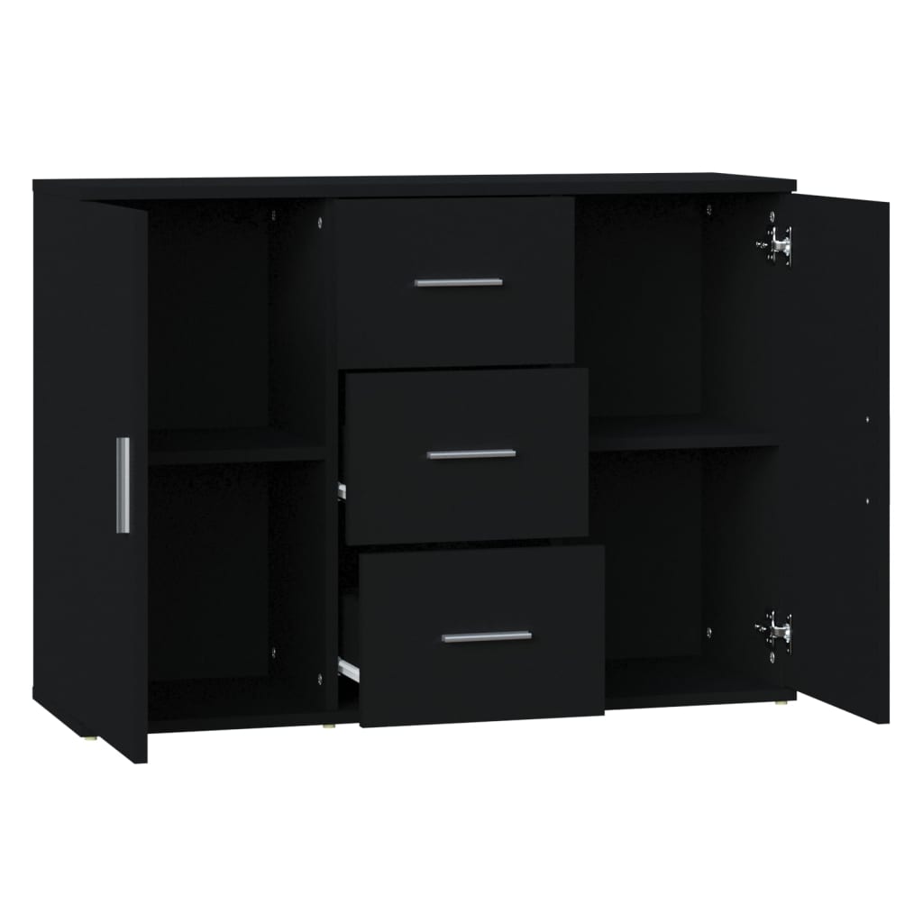 vidaXL Servantă, negru, 91x29,5x65 cm, lemn prelucrat vidaXL Servantă, negru, 91x29,5x65 cm, lemn prelucrat
