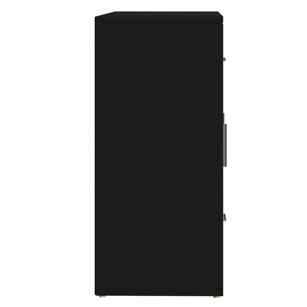 vidaXL Servantă, negru, 91x29,5x65 cm, lemn prelucrat vidaXL Servantă, negru, 91x29,5x65 cm, lemn prelucrat