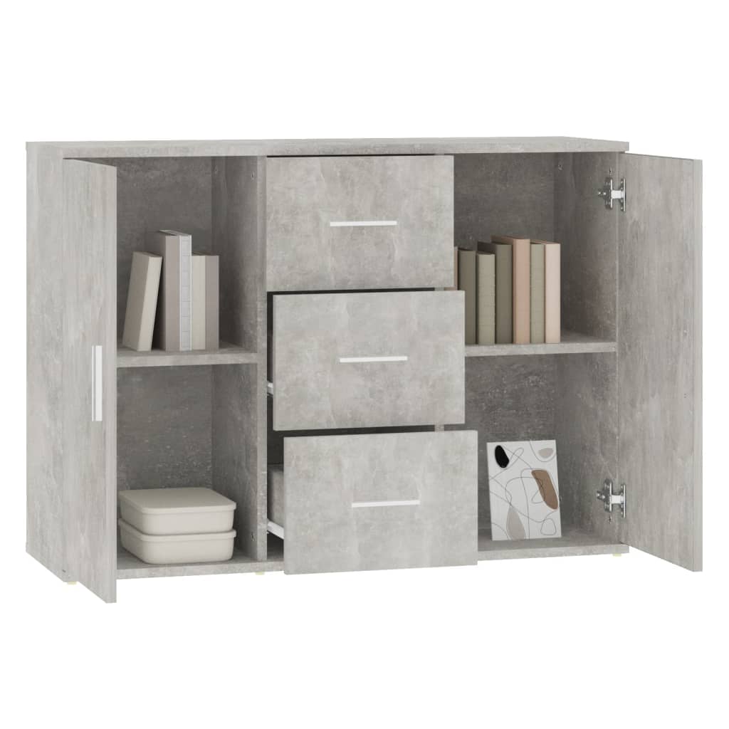 vidaXL Servantă, gri beton, 91x29,5x65 cm, lemn prelucrat vidaXL Servantă, gri beton, 91x29,5x65 cm, lemn prelucrat