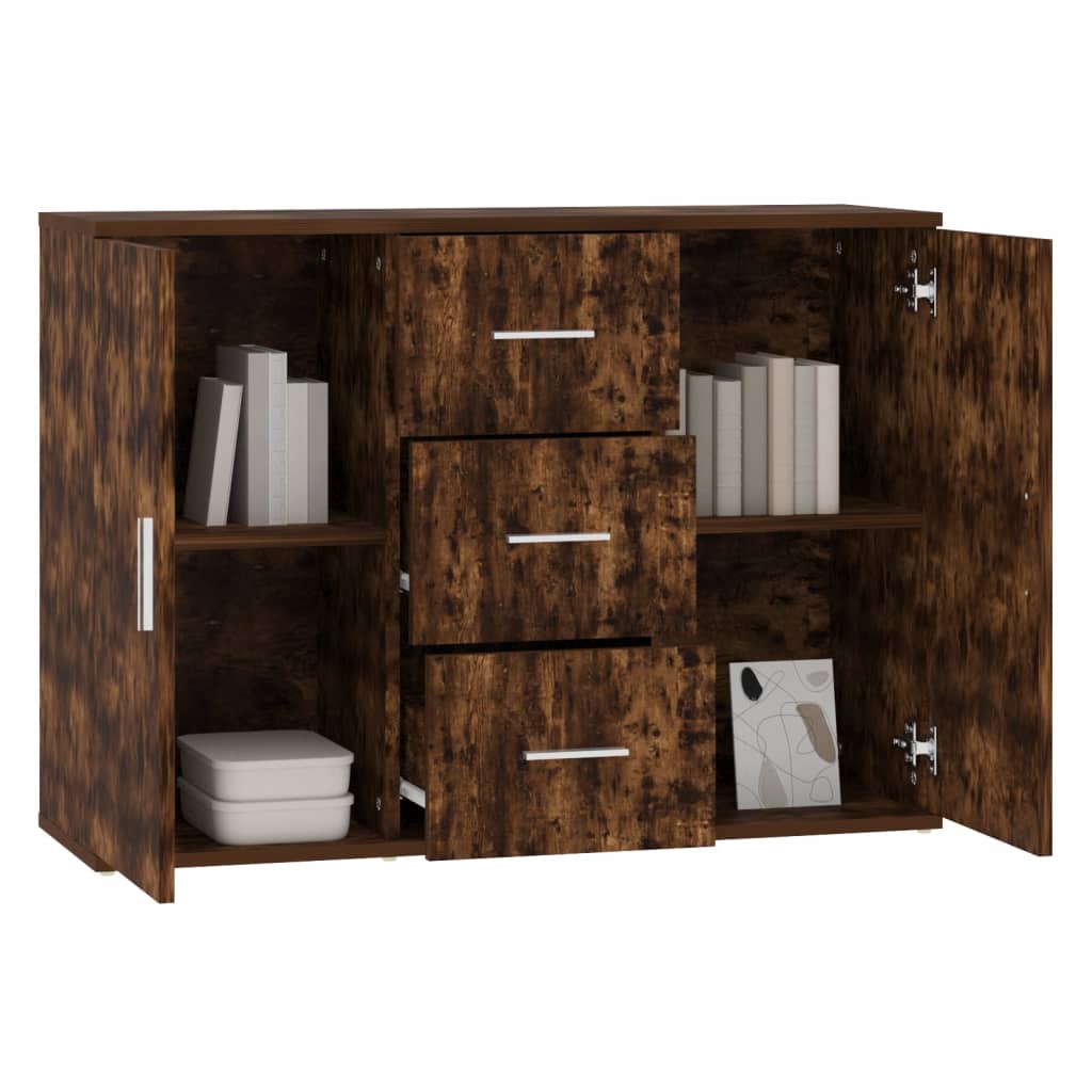 vidaXL Dulap, stejar fumuriu, 91x29,5x65 cm, lemn compozit