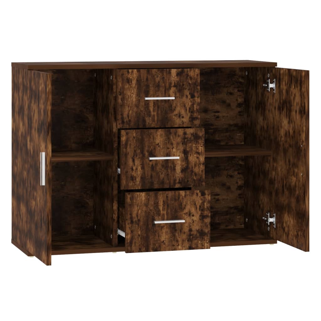 vidaXL Dulap, stejar fumuriu, 91x29,5x65 cm, lemn compozit