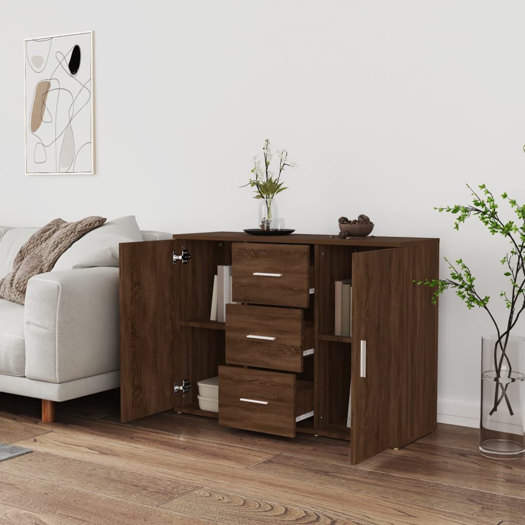 vidaXL Dulap, stejar maro, 91x29,5x65 cm, lemn compozit