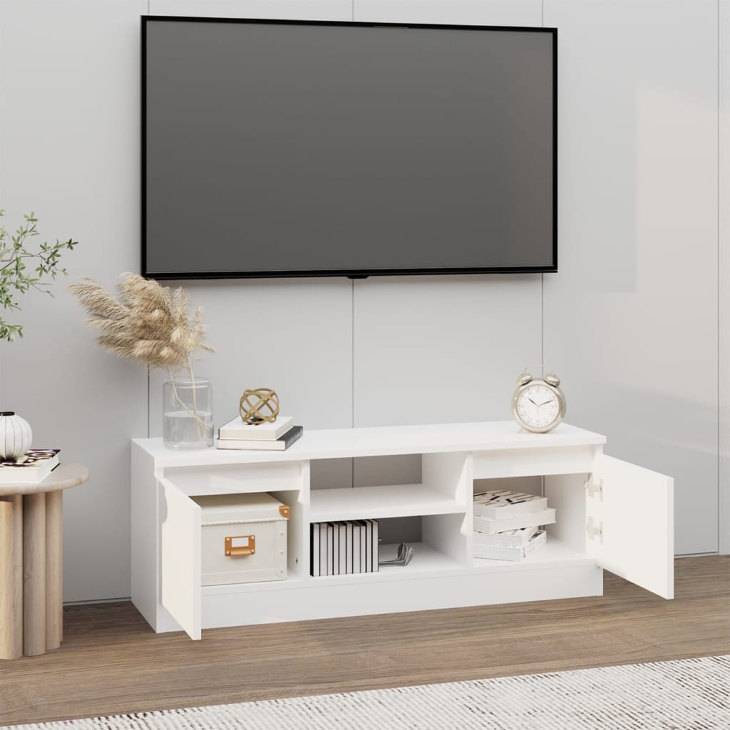 vidaXL Comodă TV cu ușă, alb, 102x30x36 cm vidaXL Comodă TV cu ușă, alb, 102x30x36 cm
