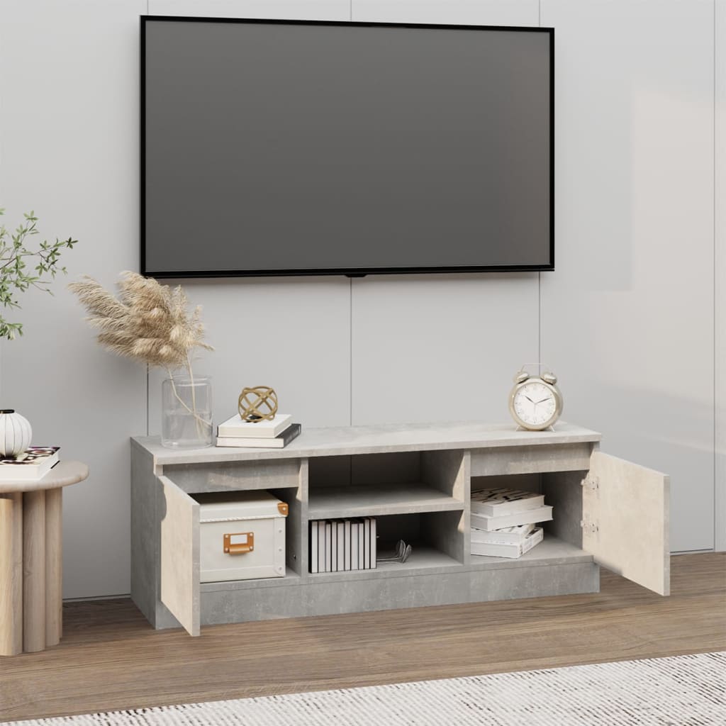 vidaXL Comodă TV cu ușă, gri beton, 102x30x36 cm vidaXL Comodă TV cu ușă, gri beton, 102x30x36 cm