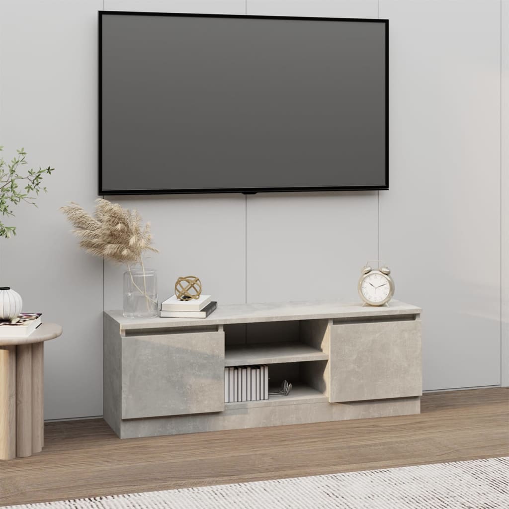 vidaXL Comodă TV cu ușă, gri beton, 102x30x36 cm vidaXL Comodă TV cu ușă, gri beton, 102x30x36 cm