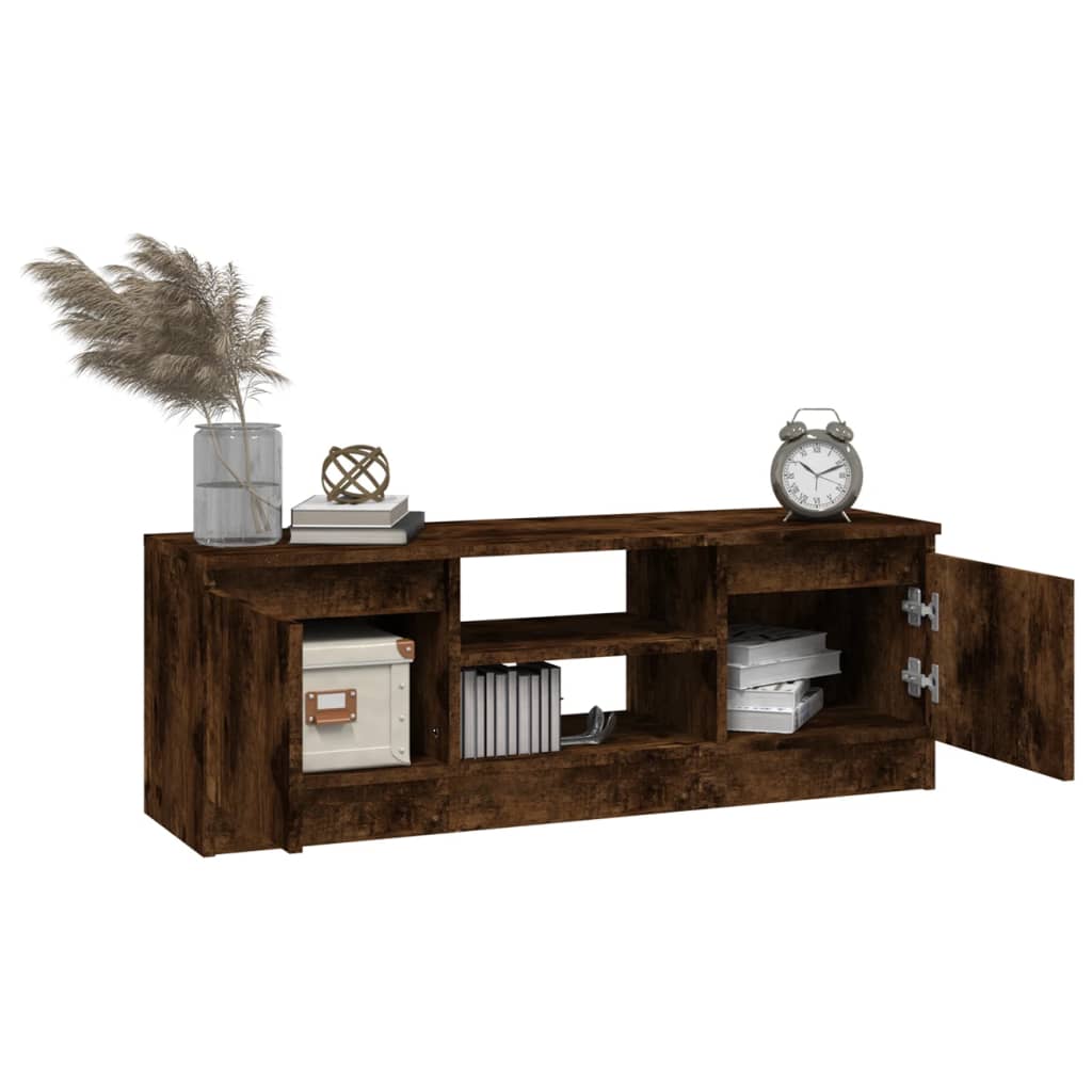 vidaXL Comodă TV cu ușă, stejar fumuriu, 102x30x36 cm vidaXL Comodă TV cu ușă, stejar fumuriu, 102x30x36 cm