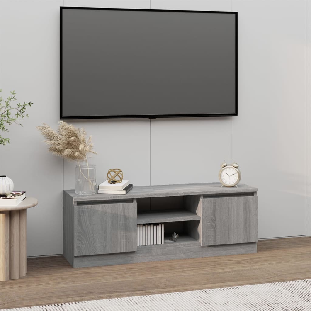 vidaXL Comodă TV cu ușă, gri sonoma, 102x30x36 cm vidaXL Comodă TV cu ușă, gri sonoma, 102x30x36 cm