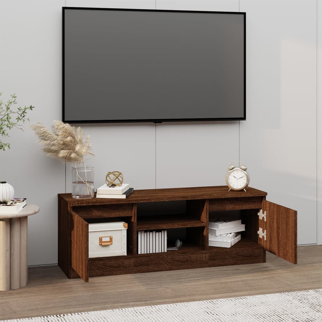 vidaXL Comodă TV cu ușă, stejar maro, 102x30x36 cm vidaXL Comodă TV cu ușă, stejar maro, 102x30x36 cm
