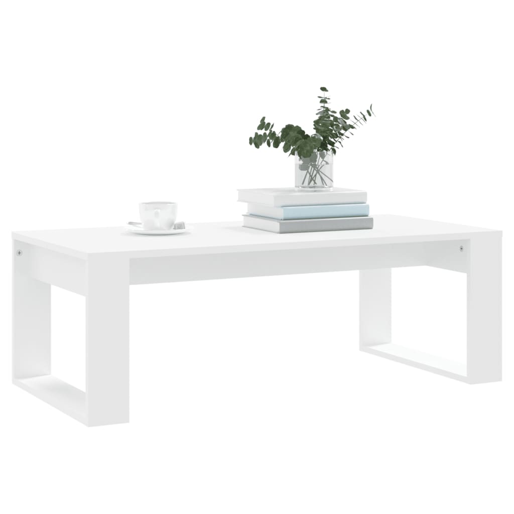 vidaXL Măsuță de cafea, alb, 102x50x35 cm, lemn compozit