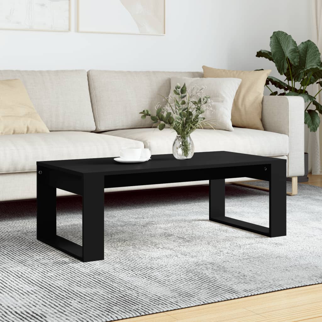 vidaXL Măsuță de cafea, negru, 102x50x35 cm, lemn compozit vidaXL Măsuță de cafea, negru, 102x50x35 cm, lemn compozit