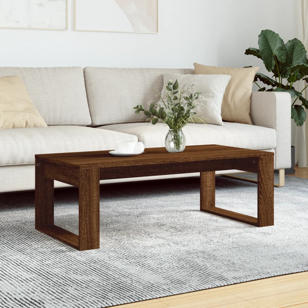 vidaXL Măsuță de cafea, stejar maro, 102x50x35 cm, lemn prelucrat vidaXL Măsuță de cafea, stejar maro, 102x50x35 cm, lemn prelucrat