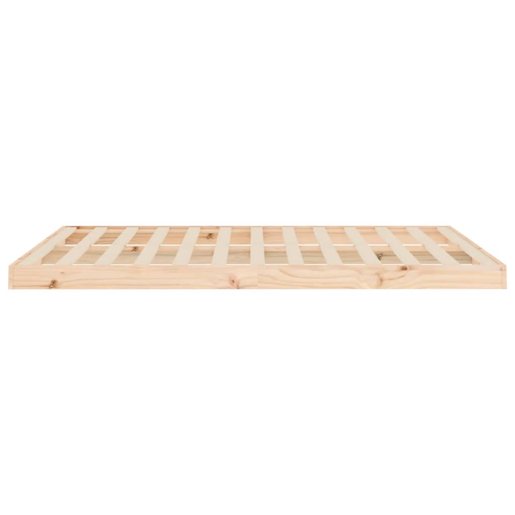 vidaXL Cadru de pat dublu, 135x190 cm, lemn masiv de pin