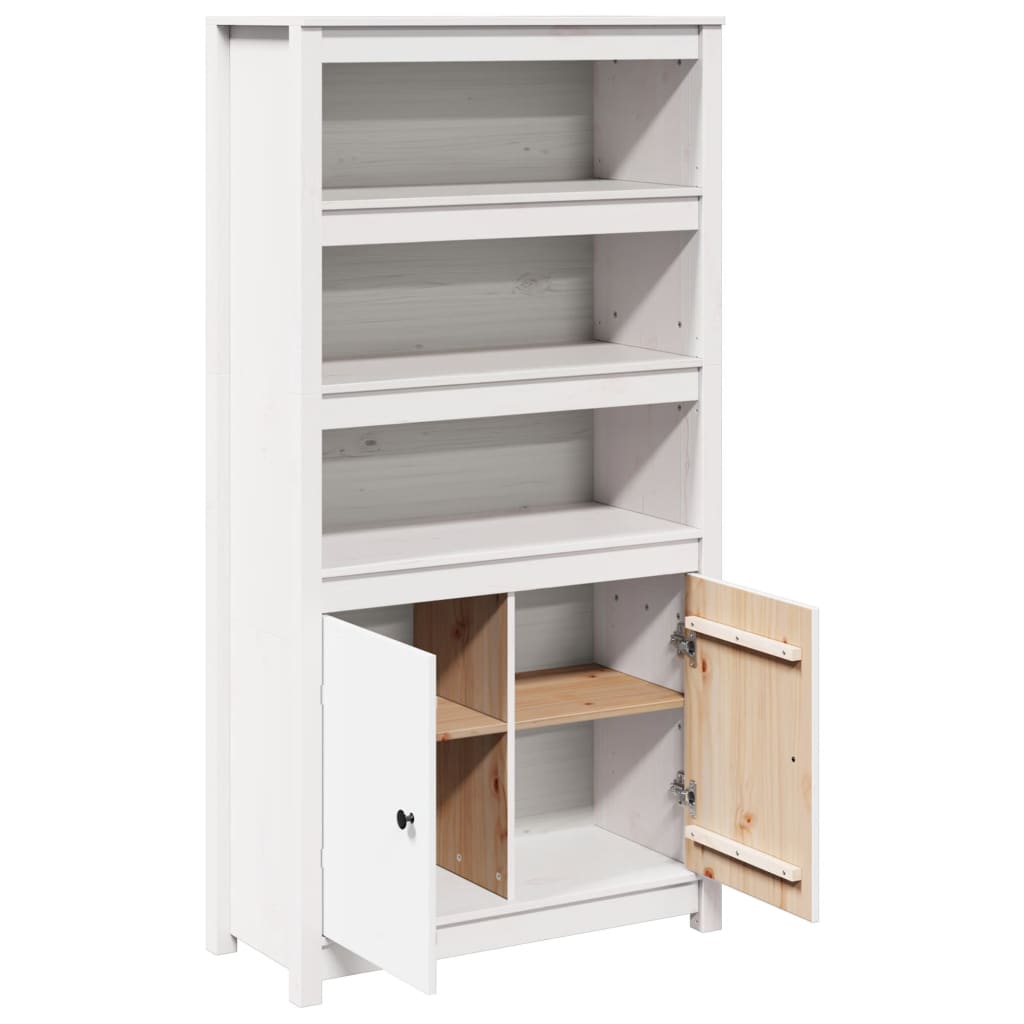 vidaXL Dulap înalt, alb, 80x35x154 cm, lemn masiv de pin