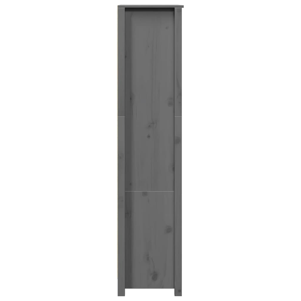 vidaXL Dulap înalt, gri, 80x35x154 cm, lemn masiv de pin