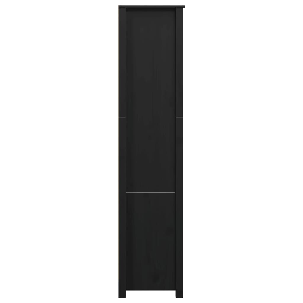 vidaXL Dulap înalt, negru, 80x35x154 cm, lemn masiv de pin
