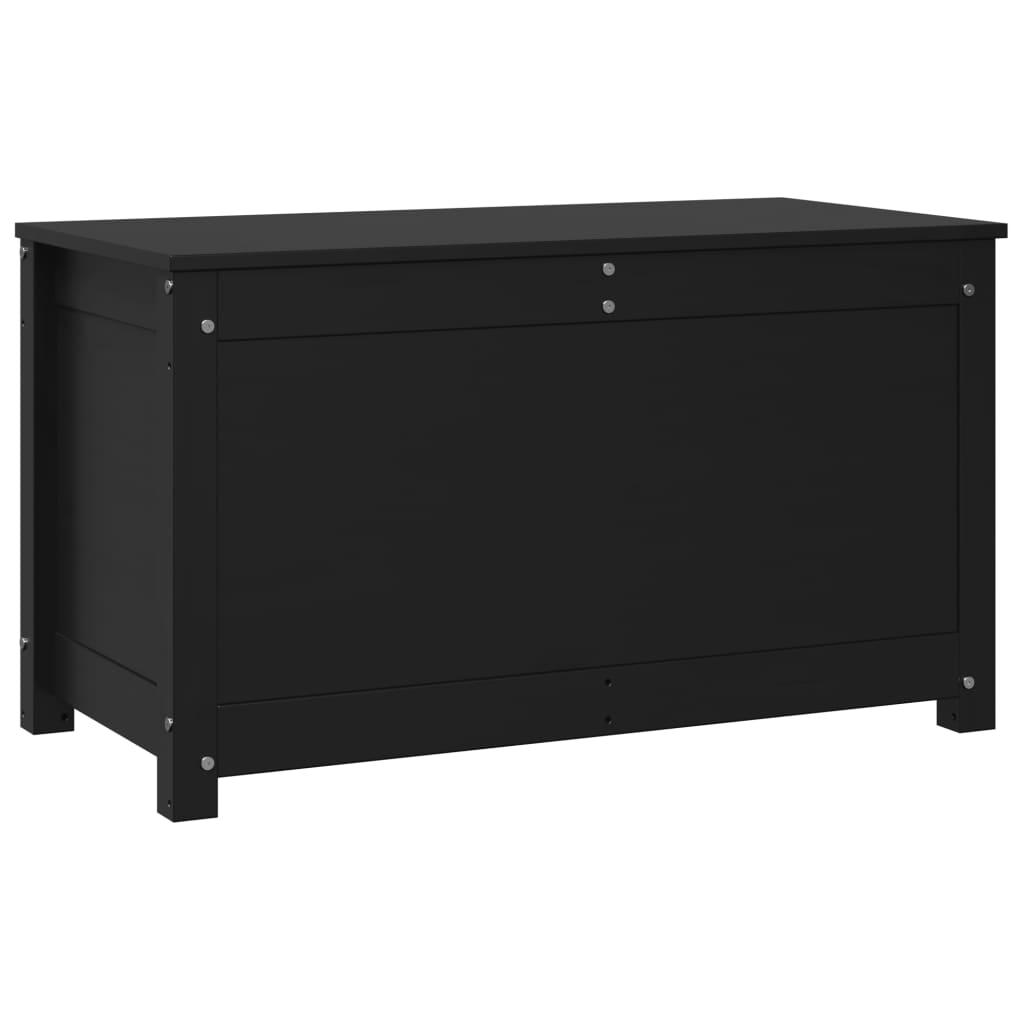 vidaXL Cutie de depozitare, negru, 80x40x45,5 cm, lemn masiv de pin vidaXL Cutie de depozitare, negru, 80x40x45,5 cm, lemn masiv de pin