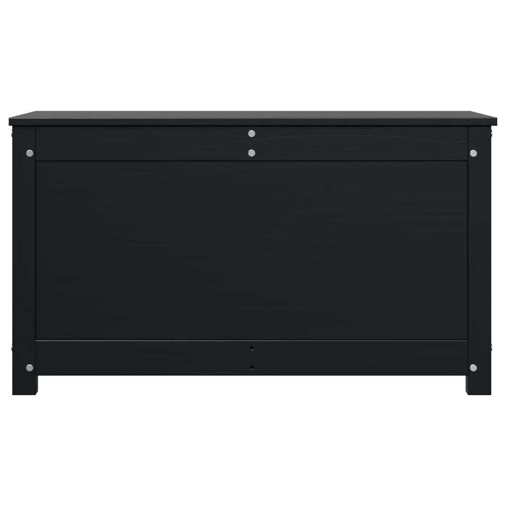 vidaXL Cutie de depozitare, negru, 80x40x45,5 cm, lemn masiv de pin vidaXL Cutie de depozitare, negru, 80x40x45,5 cm, lemn masiv de pin