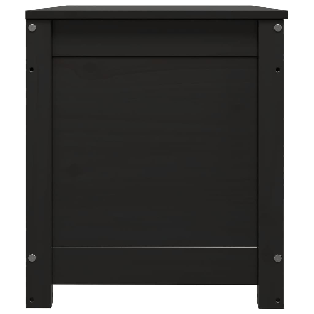 vidaXL Cutie de depozitare, negru, 80x40x45,5 cm, lemn masiv de pin vidaXL Cutie de depozitare, negru, 80x40x45,5 cm, lemn masiv de pin