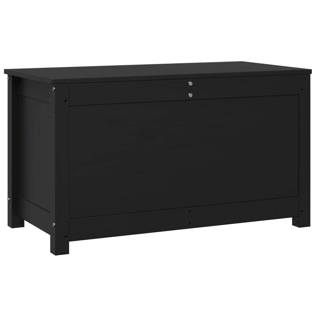 vidaXL Cutie de depozitare, negru, 80x40x45,5 cm, lemn masiv de pin vidaXL Cutie de depozitare, negru, 80x40x45,5 cm, lemn masiv de pin