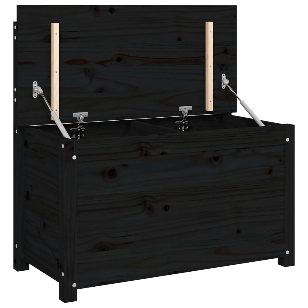 vidaXL Bancă, negru, 80x41x77 cm, lemn masiv de pin vidaXL Bancă, negru, 80x41x77 cm, lemn masiv de pin