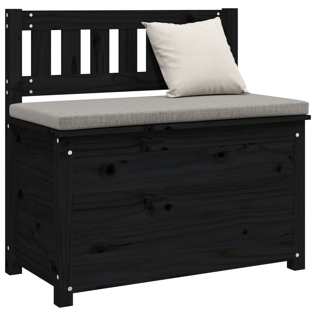 vidaXL Bancă, negru, 80x41x77 cm, lemn masiv de pin vidaXL Bancă, negru, 80x41x77 cm, lemn masiv de pin