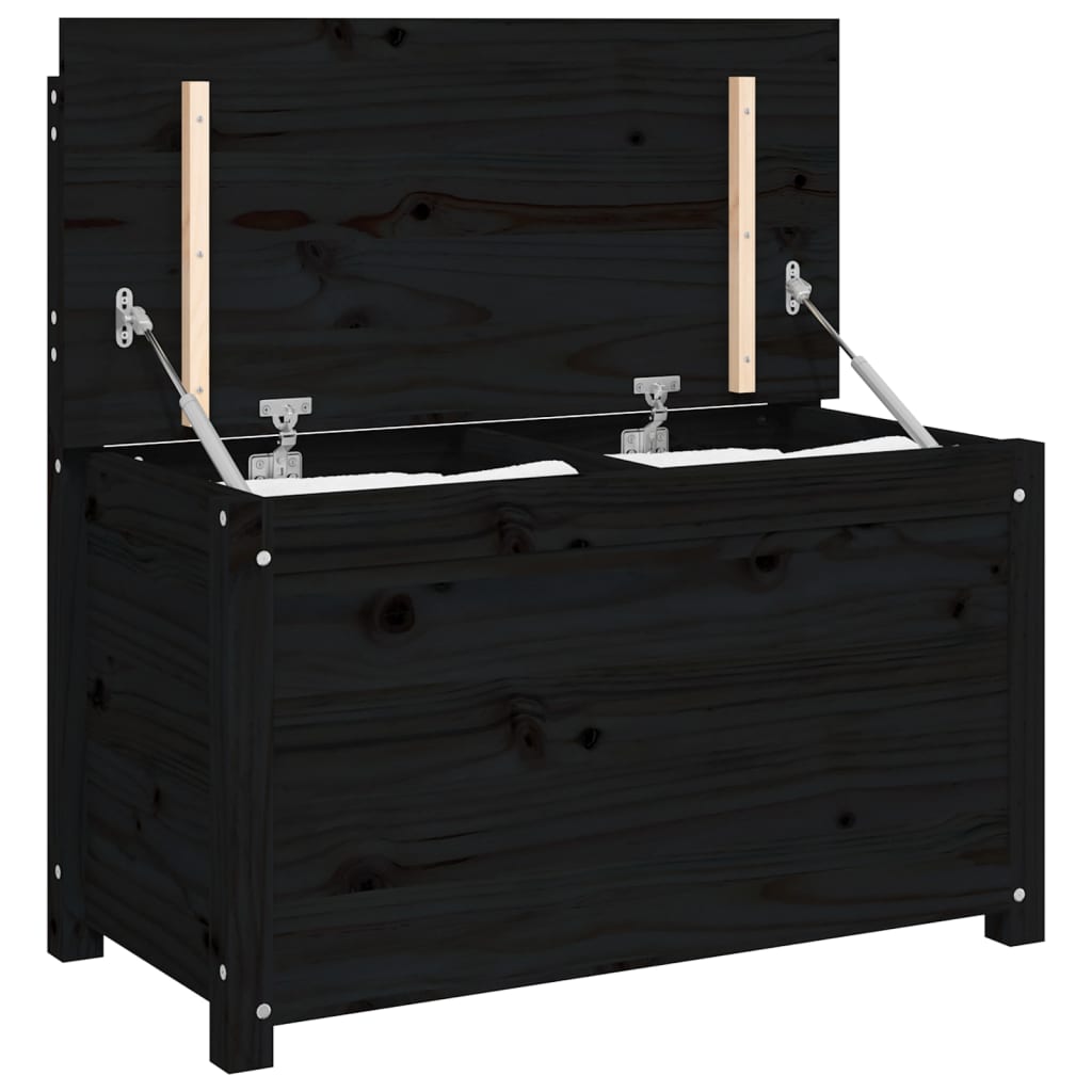 vidaXL Bancă, negru, 80x41x77 cm, lemn masiv de pin vidaXL Bancă, negru, 80x41x77 cm, lemn masiv de pin