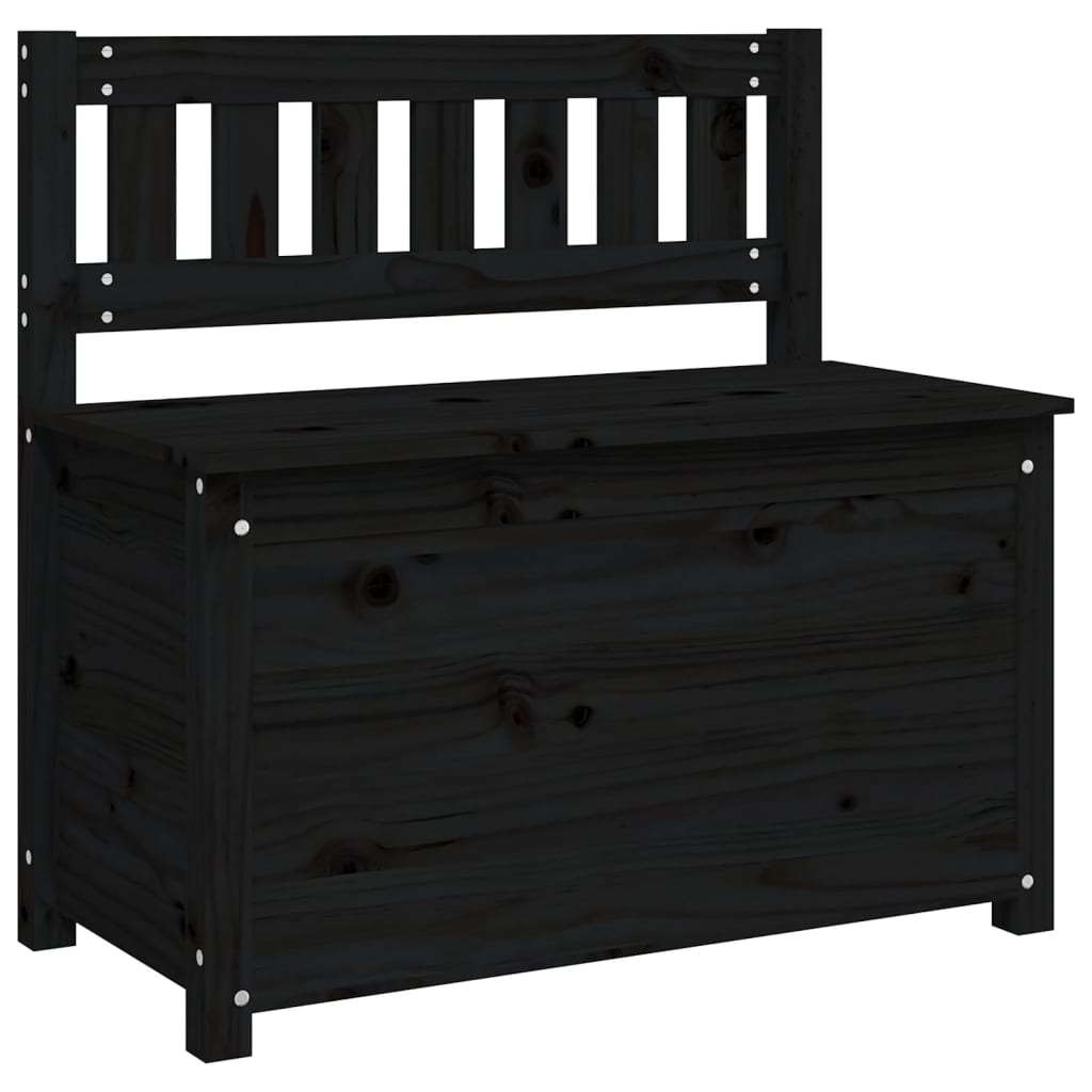 vidaXL Bancă, negru, 80x41x77 cm, lemn masiv de pin vidaXL Bancă, negru, 80x41x77 cm, lemn masiv de pin