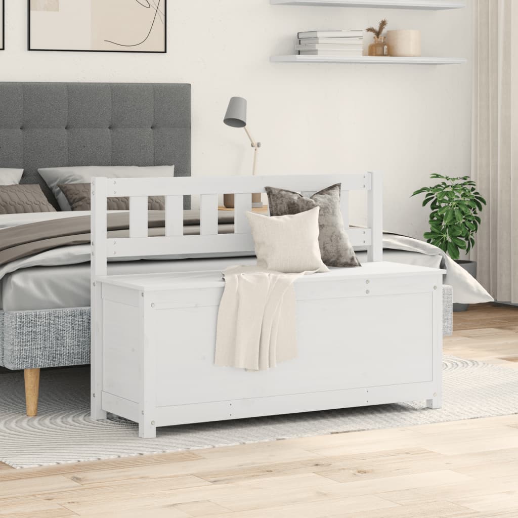 vidaXL Bancă, alb, 110x41x76,5 cm, lemn masiv de pin vidaXL Bancă, alb, 110x41x76,5 cm, lemn masiv de pin