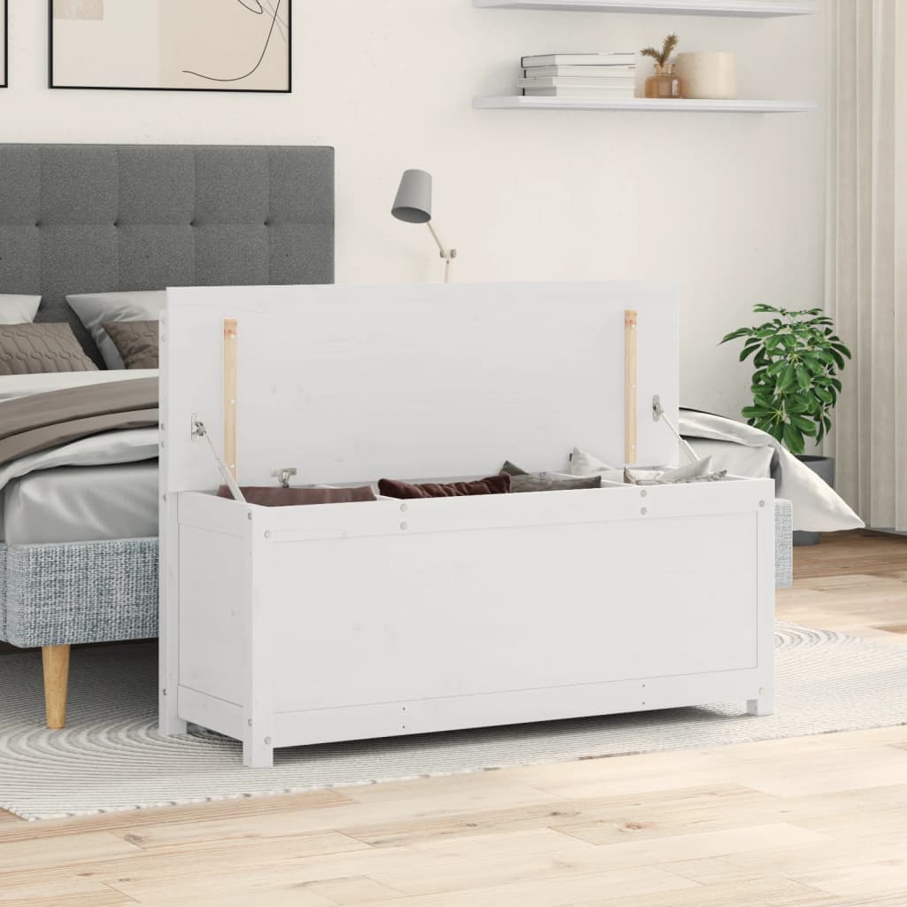 vidaXL Bancă, alb, 110x41x76,5 cm, lemn masiv de pin vidaXL Bancă, alb, 110x41x76,5 cm, lemn masiv de pin