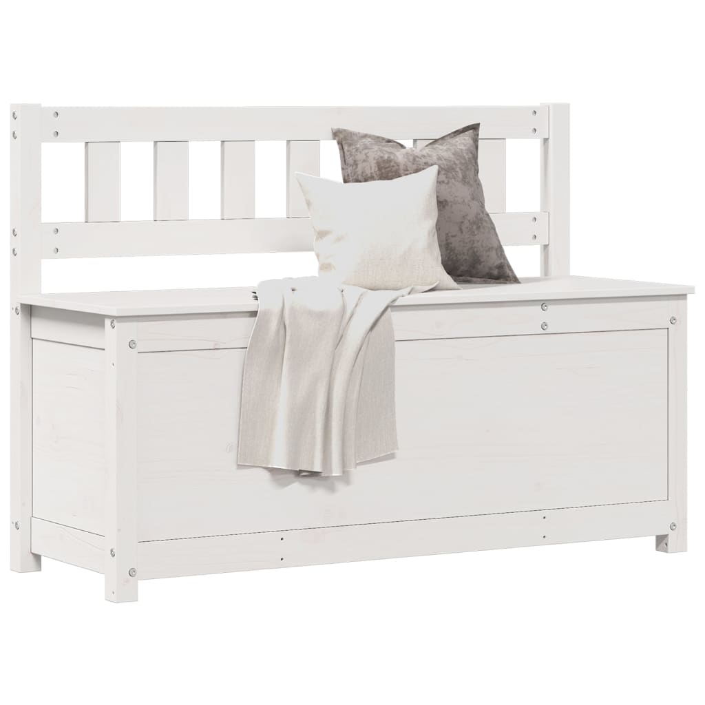 vidaXL Bancă, alb, 110x41x76,5 cm, lemn masiv de pin vidaXL Bancă, alb, 110x41x76,5 cm, lemn masiv de pin