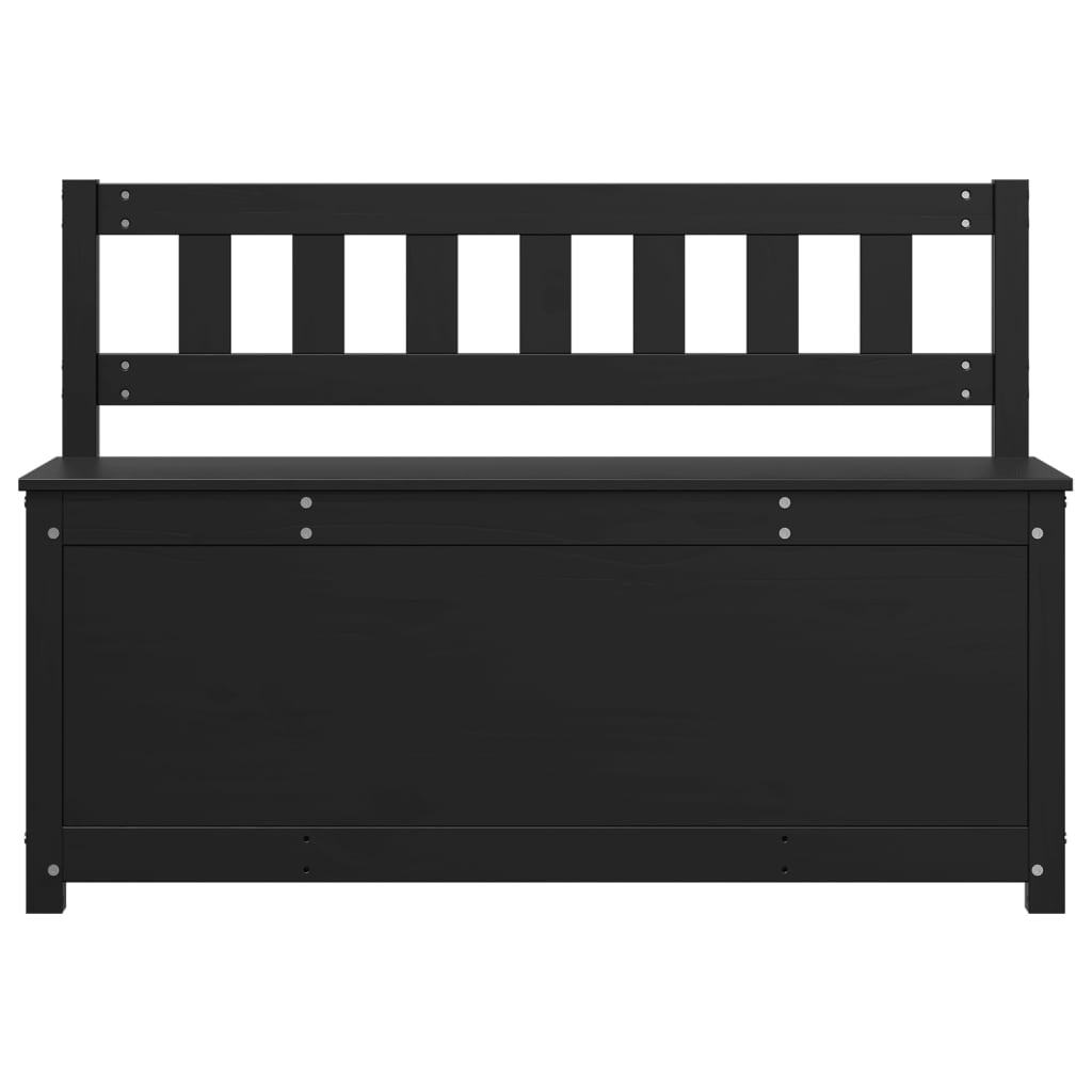 vidaXL Bancă, negru, 110x41x76,5 cm, lemn masiv de pin vidaXL Bancă, negru, 110x41x76,5 cm, lemn masiv de pin