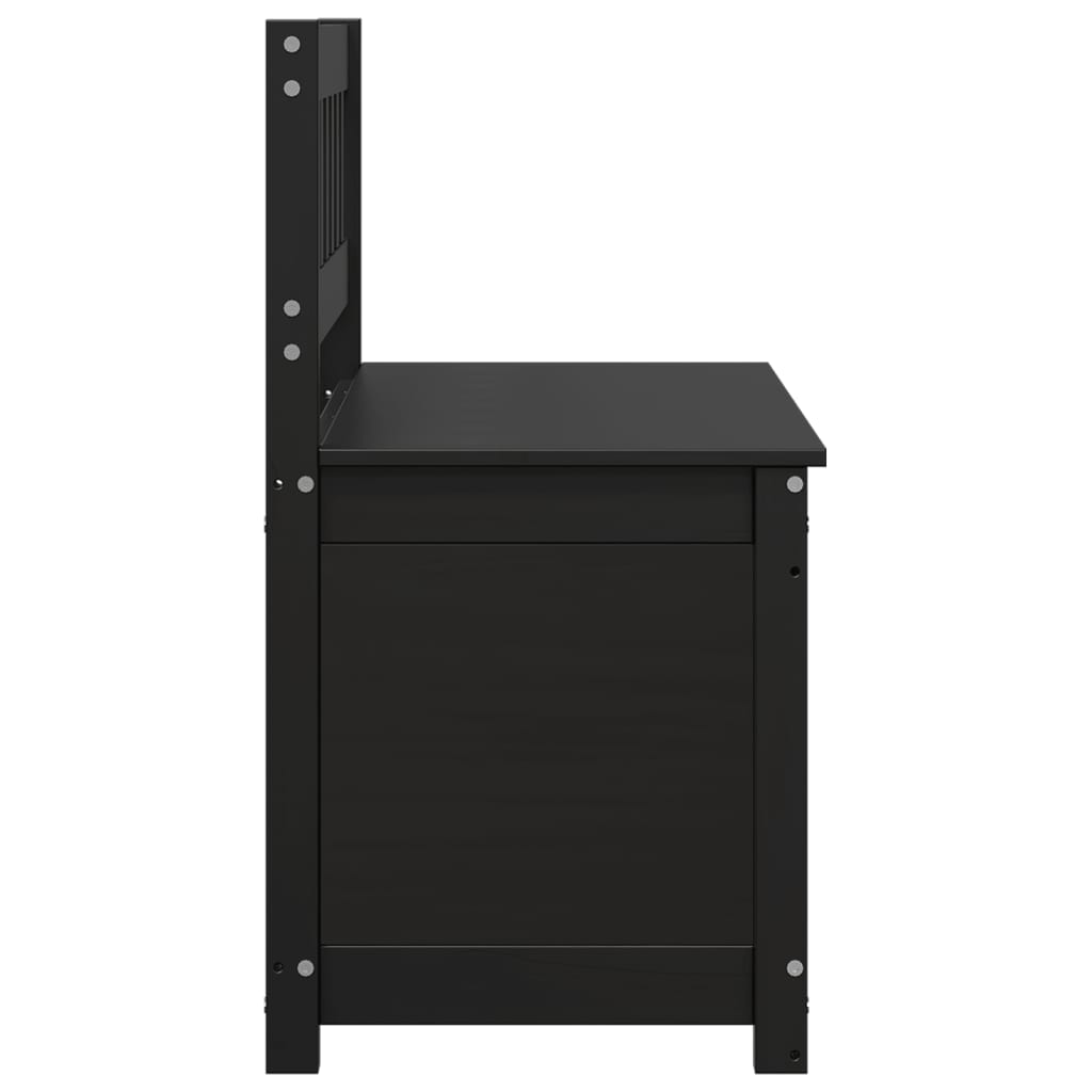 vidaXL Bancă, negru, 110x41x76,5 cm, lemn masiv de pin vidaXL Bancă, negru, 110x41x76,5 cm, lemn masiv de pin