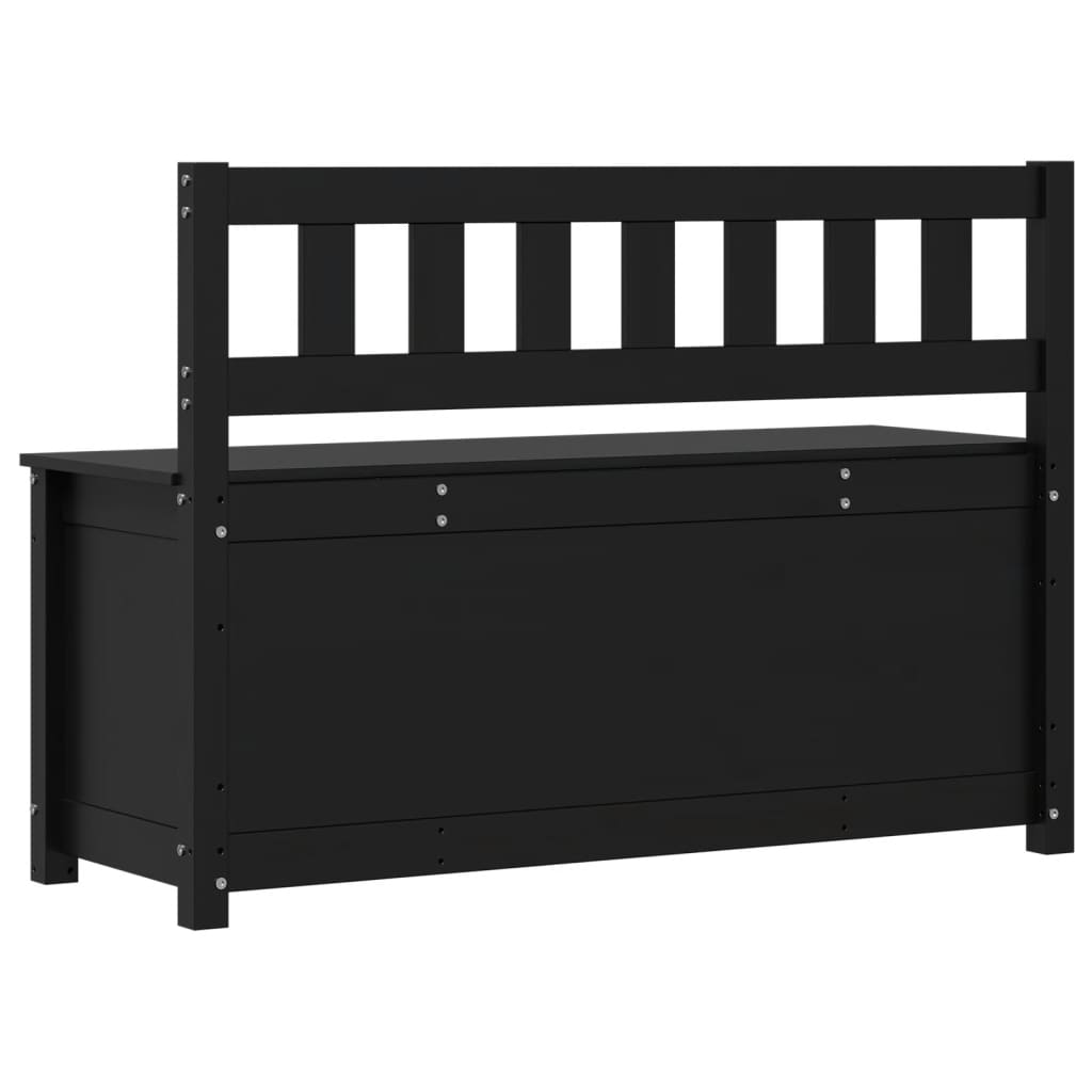 vidaXL Bancă, negru, 110x41x76,5 cm, lemn masiv de pin vidaXL Bancă, negru, 110x41x76,5 cm, lemn masiv de pin