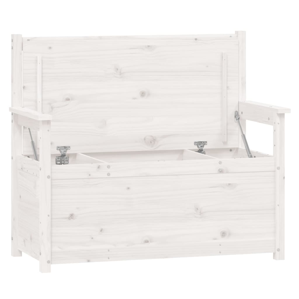 vidaXL Bancă, alb, 112,5x51,5x96,5 cm, lemn masiv de pin vidaXL Bancă, alb, 112,5x51,5x96,5 cm, lemn masiv de pin