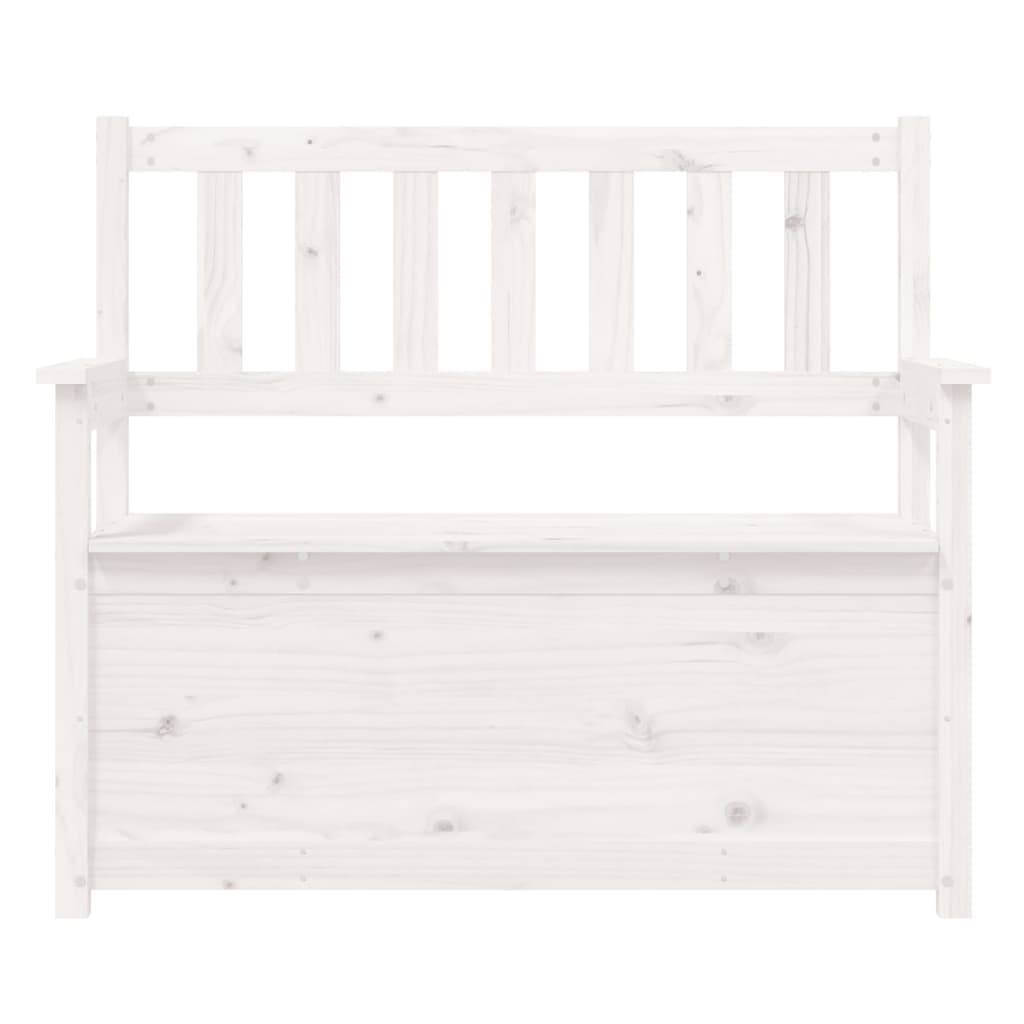 vidaXL Bancă, alb, 112,5x51,5x96,5 cm, lemn masiv de pin vidaXL Bancă, alb, 112,5x51,5x96,5 cm, lemn masiv de pin
