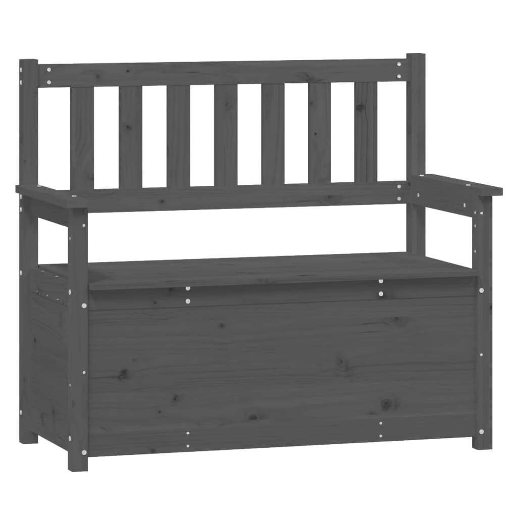 vidaXL Bancă, gri, 112,5x51,5x96,5 cm, lemn masiv de pin vidaXL Bancă, gri, 112,5x51,5x96,5 cm, lemn masiv de pin