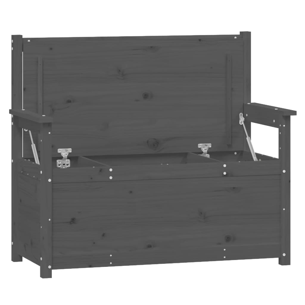 vidaXL Bancă, gri, 112,5x51,5x96,5 cm, lemn masiv de pin vidaXL Bancă, gri, 112,5x51,5x96,5 cm, lemn masiv de pin