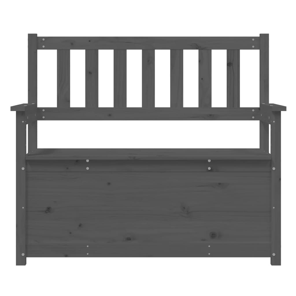 vidaXL Bancă, gri, 112,5x51,5x96,5 cm, lemn masiv de pin vidaXL Bancă, gri, 112,5x51,5x96,5 cm, lemn masiv de pin