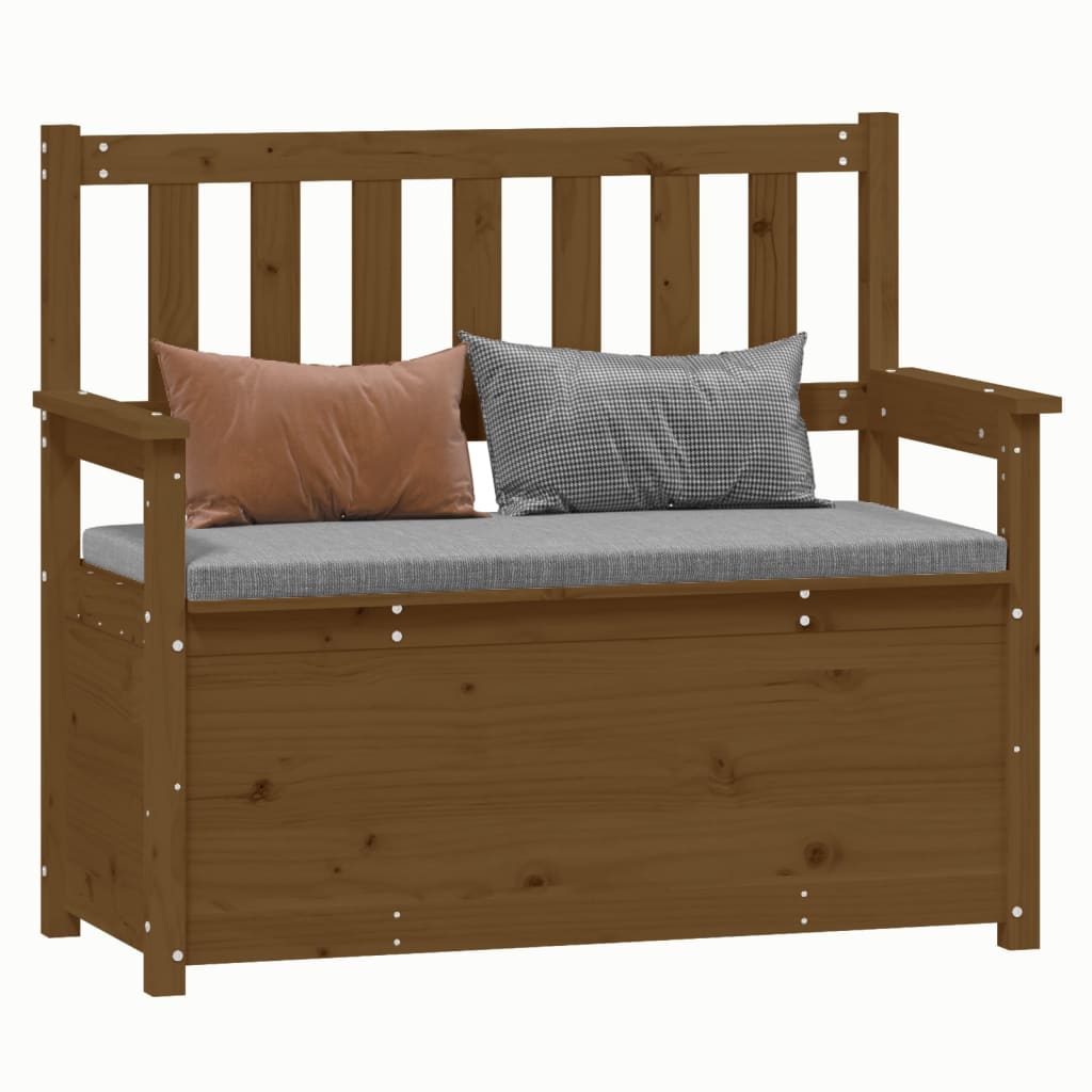 vidaXL Bancă, maro miere, 112,5x51,5x96,5 cm, lemn masiv de pin vidaXL Bancă, maro miere, 112,5x51,5x96,5 cm, lemn masiv de pin