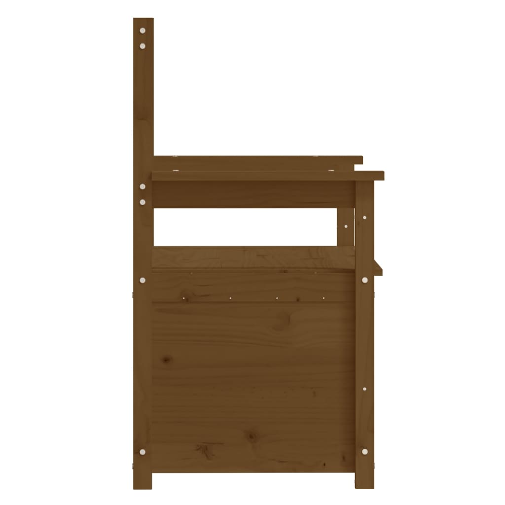 vidaXL Bancă, maro miere, 112,5x51,5x96,5 cm, lemn masiv de pin vidaXL Bancă, maro miere, 112,5x51,5x96,5 cm, lemn masiv de pin