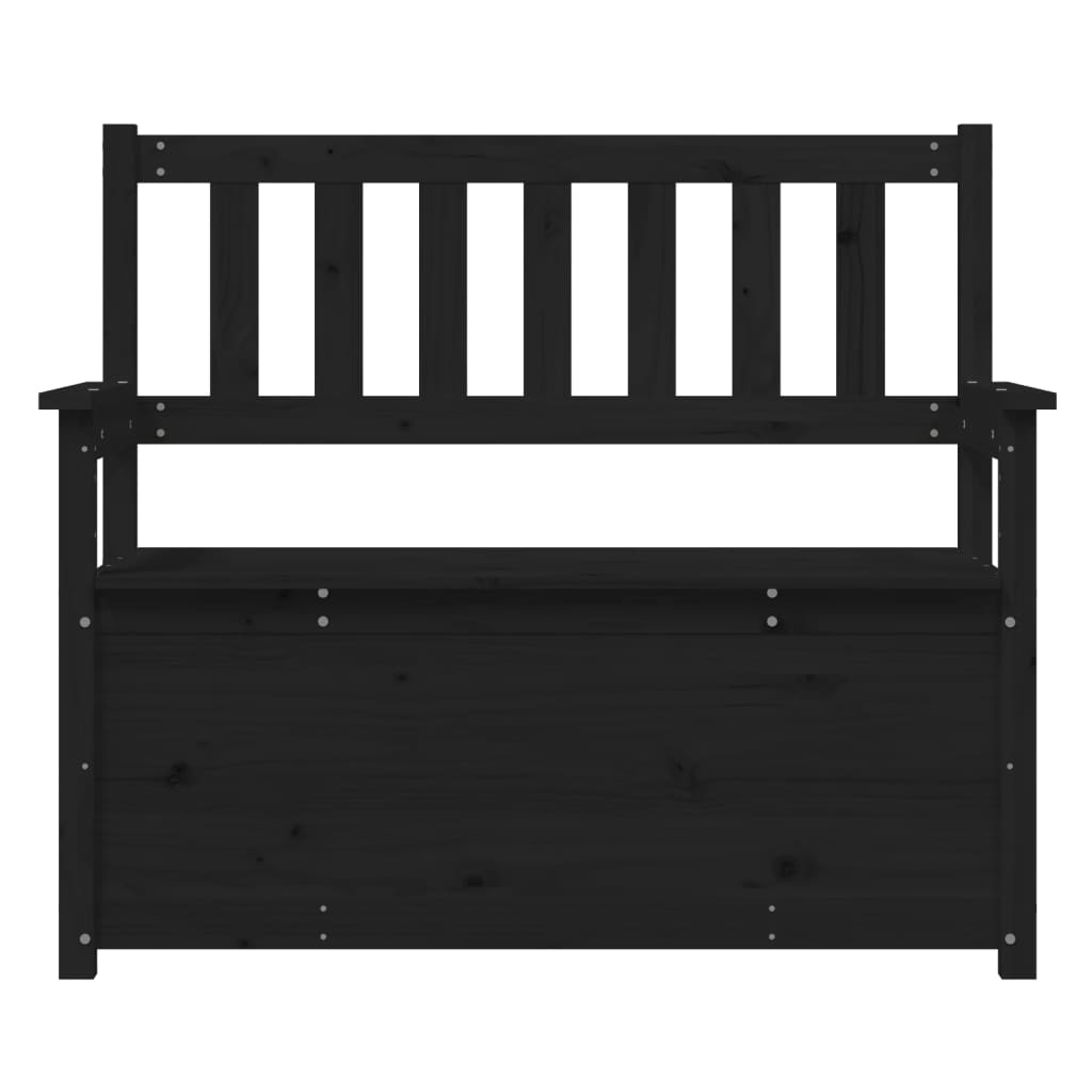 vidaXL Bancă, negru, 112,5x51,5x96,5 cm, lemn masiv de pin vidaXL Bancă, negru, 112,5x51,5x96,5 cm, lemn masiv de pin