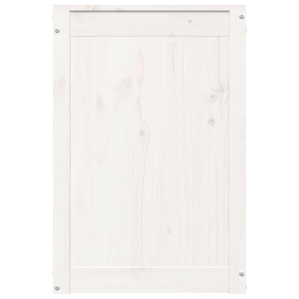 vidaXL Cutie de rufe, alb, 44x44x66 cm, lemn masiv de pin vidaXL Cutie de rufe, alb, 44x44x66 cm, lemn masiv de pin