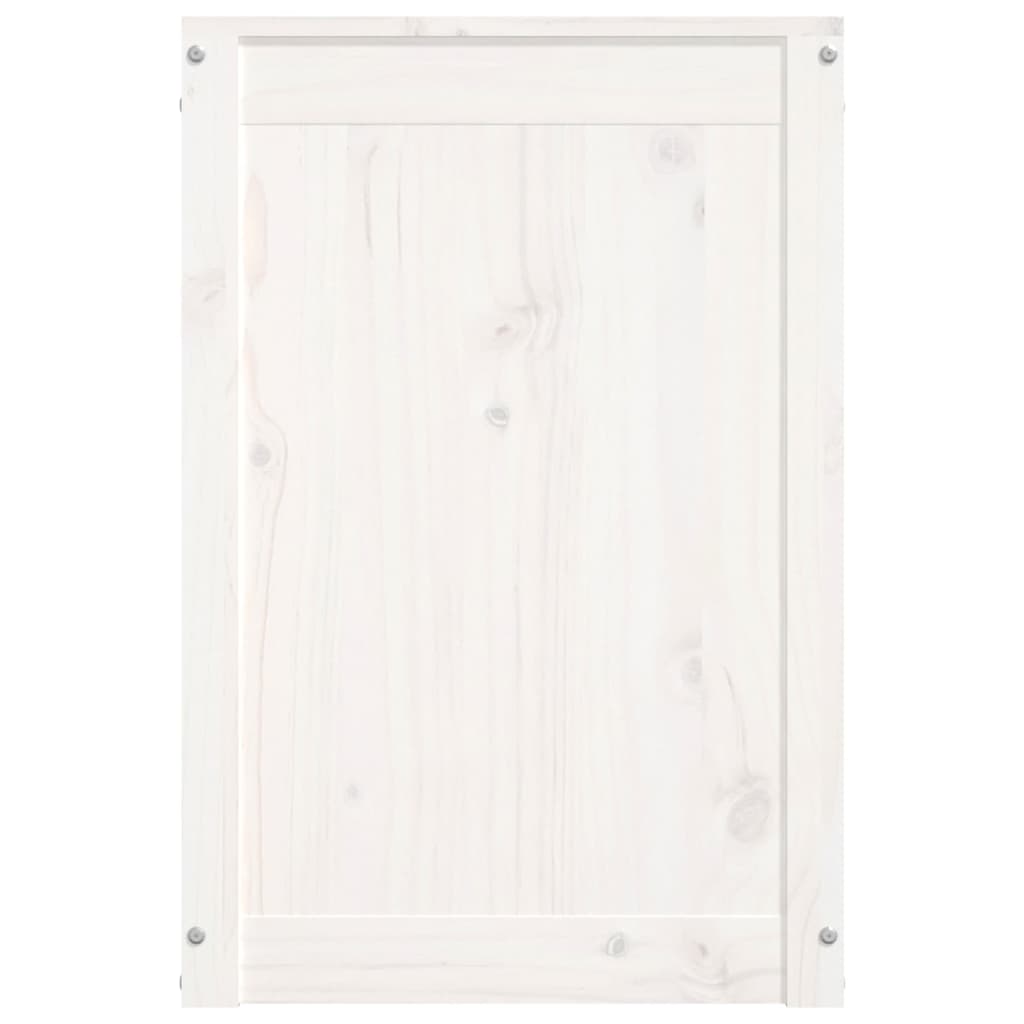 vidaXL Cutie de rufe, alb, 44x44x66 cm, lemn masiv de pin vidaXL Cutie de rufe, alb, 44x44x66 cm, lemn masiv de pin