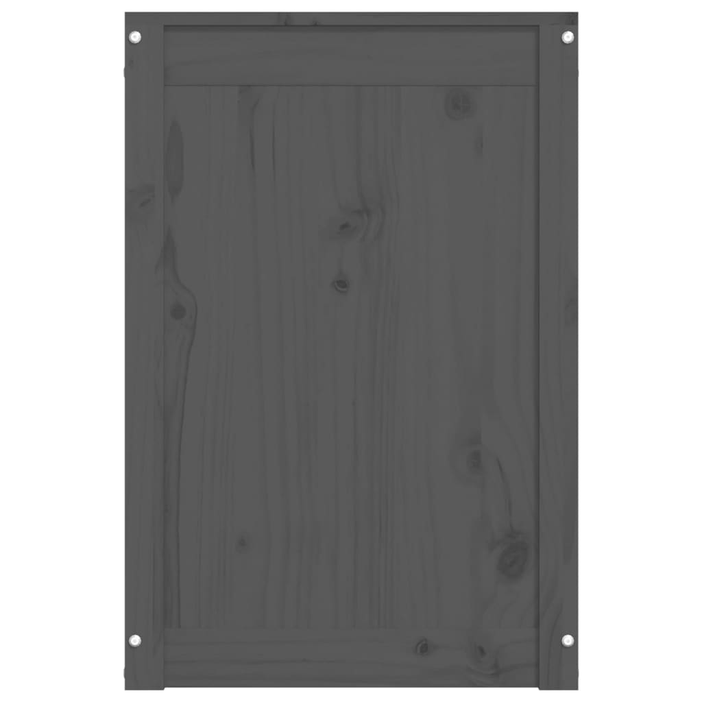 vidaXL Cutie de rufe, gri, 44x44x66 cm, lemn masiv de pin vidaXL Cutie de rufe, gri, 44x44x66 cm, lemn masiv de pin