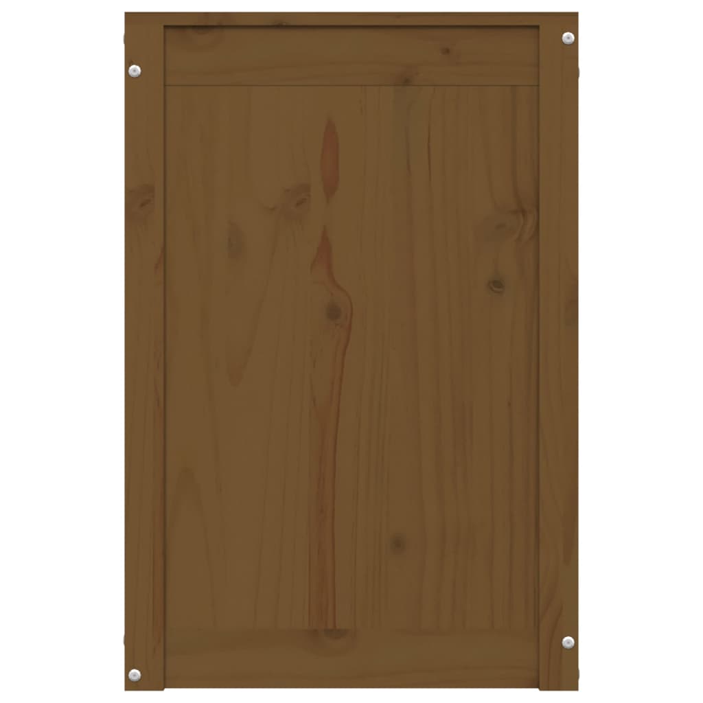 vidaXL Cutie de rufe, maro miere, 44x44x66 cm, lemn masiv de pin vidaXL Cutie de rufe, maro miere, 44x44x66 cm, lemn masiv de pin
