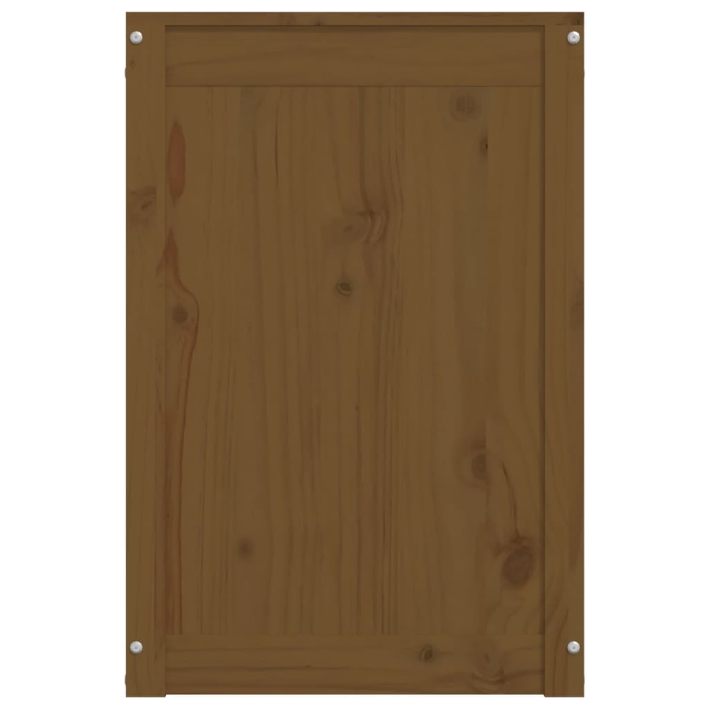 vidaXL Cutie de rufe, maro miere, 44x44x66 cm, lemn masiv de pin vidaXL Cutie de rufe, maro miere, 44x44x66 cm, lemn masiv de pin