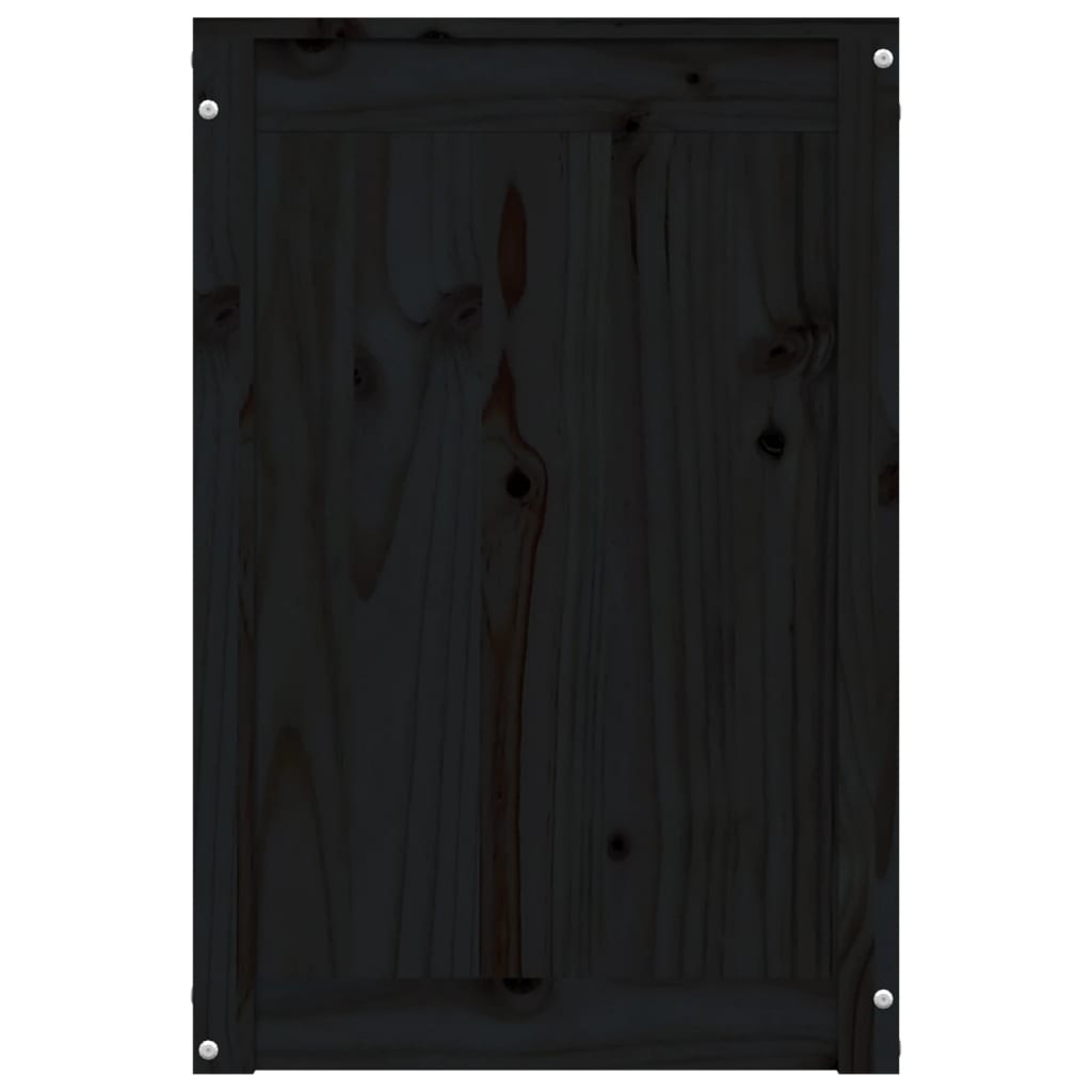 vidaXL Cutie de rufe, negru, 44x44x66 cm, lemn masiv de pin vidaXL Cutie de rufe, negru, 44x44x66 cm, lemn masiv de pin